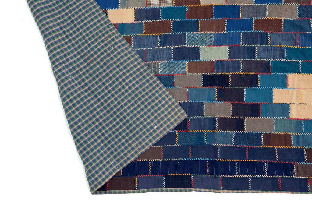 Antique Brick Wall Quilt - SHARKTOOTH Antique and Vintage Textiles