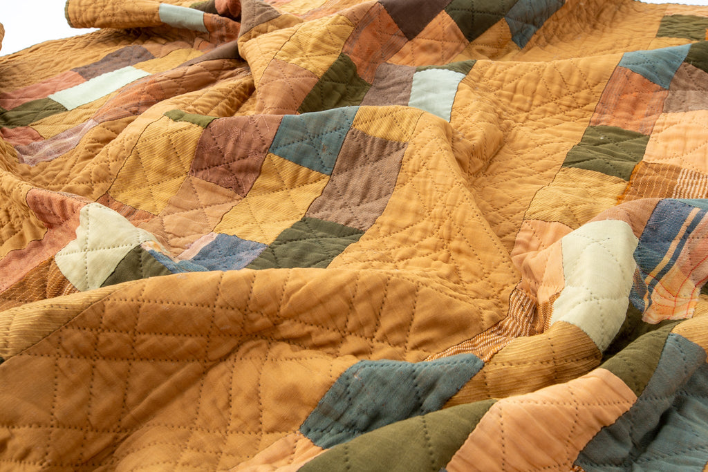 Antique Broke Bars Quilt - SHARKTOOTH Antique and Vintage Textiles