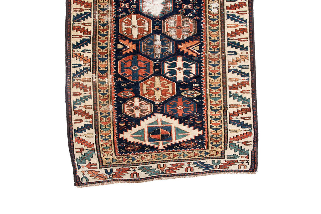 Antique Caucasian Runner - SHARKTOOTH Antique and Vintage Textiles