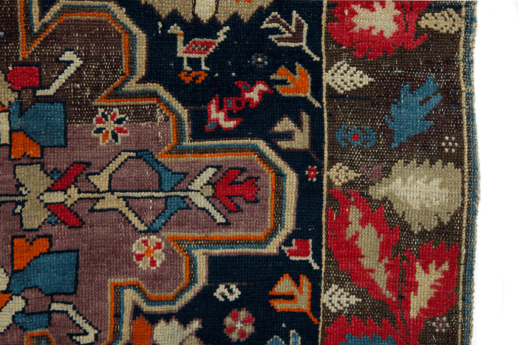 Antique Chelaberd Kazak 4' x 5'8" - SHARKTOOTH Antique and Vintage Textiles