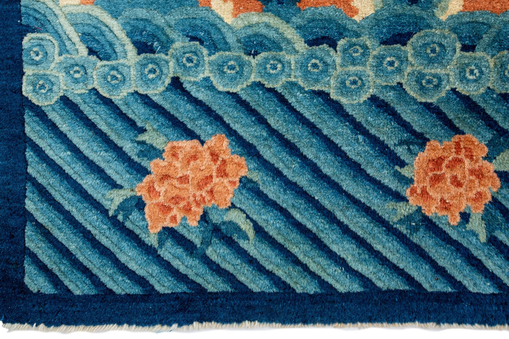 Antique Chinese 2'6" x 5' - SHARKTOOTH Antique and Vintage Textiles