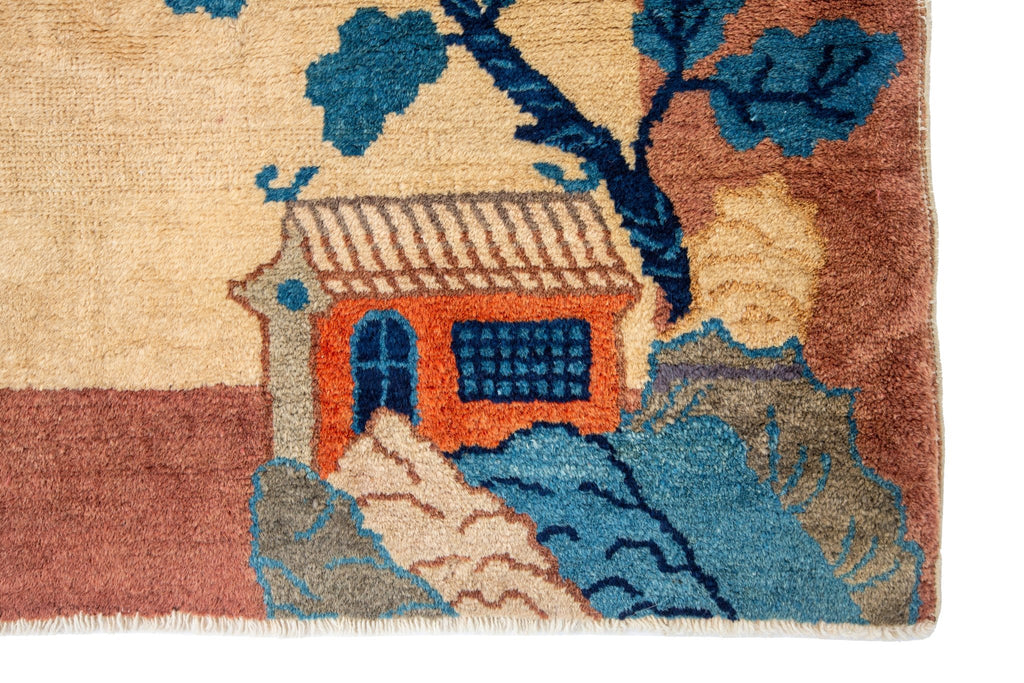 Antique Chinese 3'1" x 4'8" - SHARKTOOTH Antique and Vintage Textiles