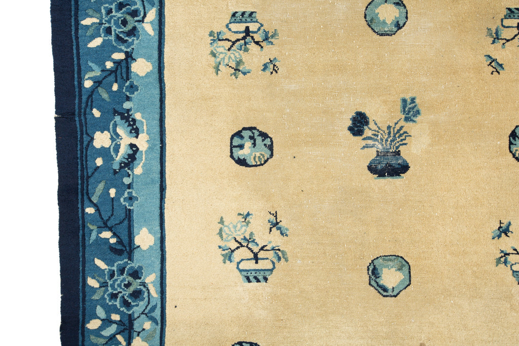 Antique Chinese 6'1" x 8'10" - SHARKTOOTH Antique and Vintage Textiles