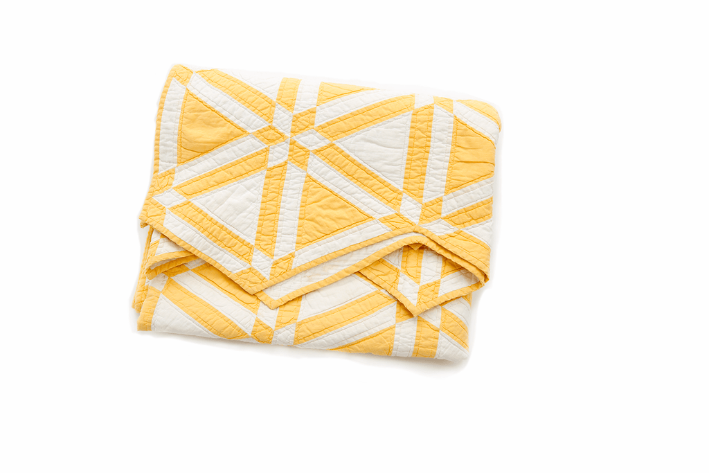 Antique Cotton Muslin Quilt - SHARKTOOTH Antique and Vintage Textiles