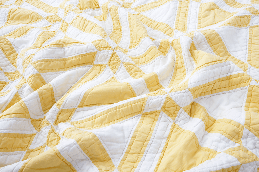 Antique Cotton Muslin Quilt - SHARKTOOTH Antique and Vintage Textiles