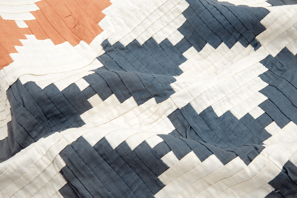 Antique Cotton Quilt - SHARKTOOTH Antique and Vintage Textiles