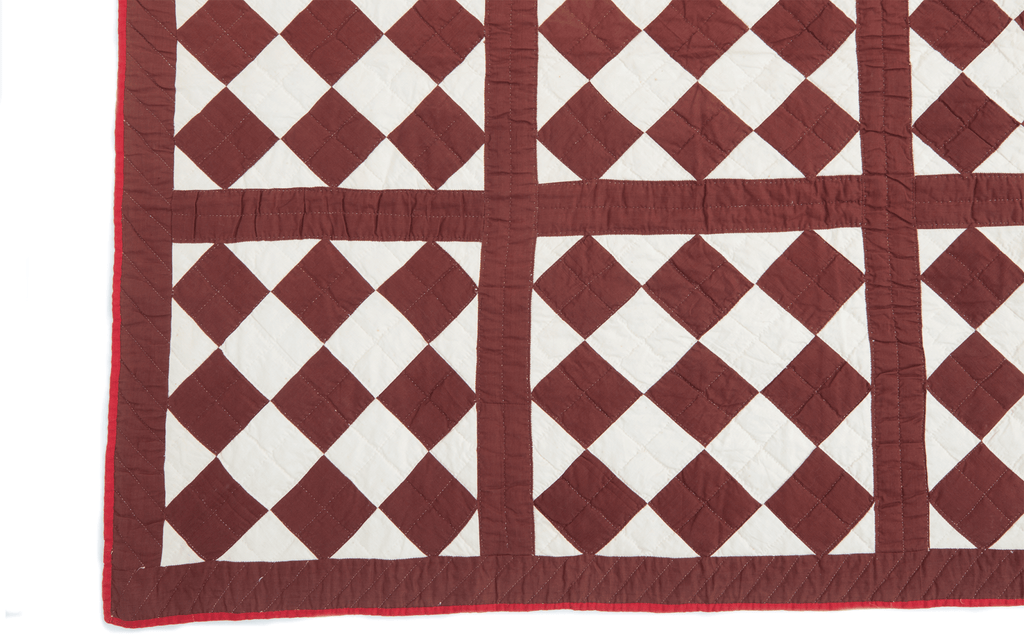 Antique Cotton Quilt - SHARKTOOTH Antique and Vintage Textiles
