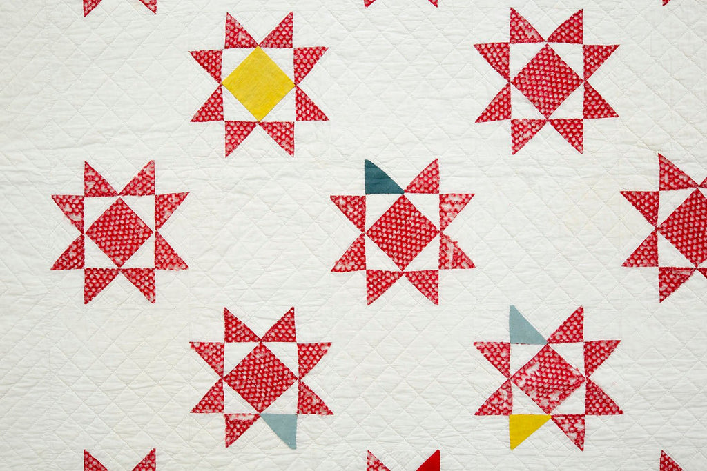Antique Cotton Quilt - SHARKTOOTH Antique and Vintage Textiles