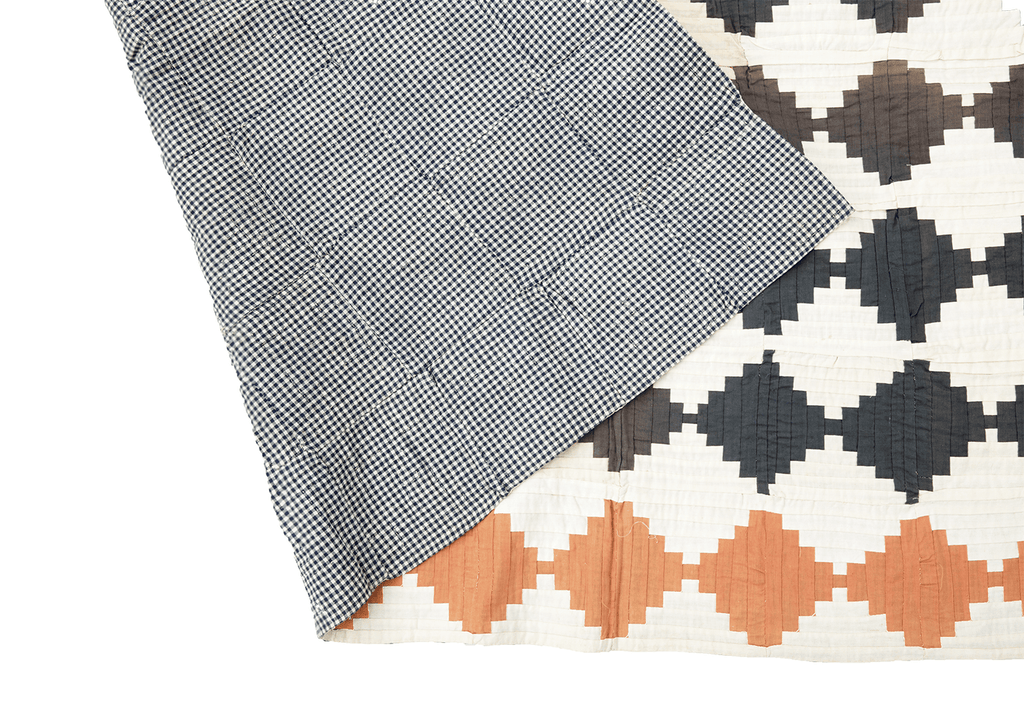 Antique Cotton Quilt - SHARKTOOTH Antique and Vintage Textiles