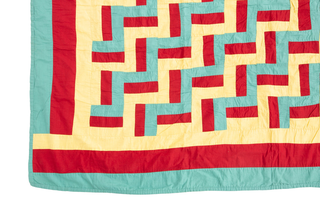 Antique Cotton Quilt - SHARKTOOTH Antique and Vintage Textiles