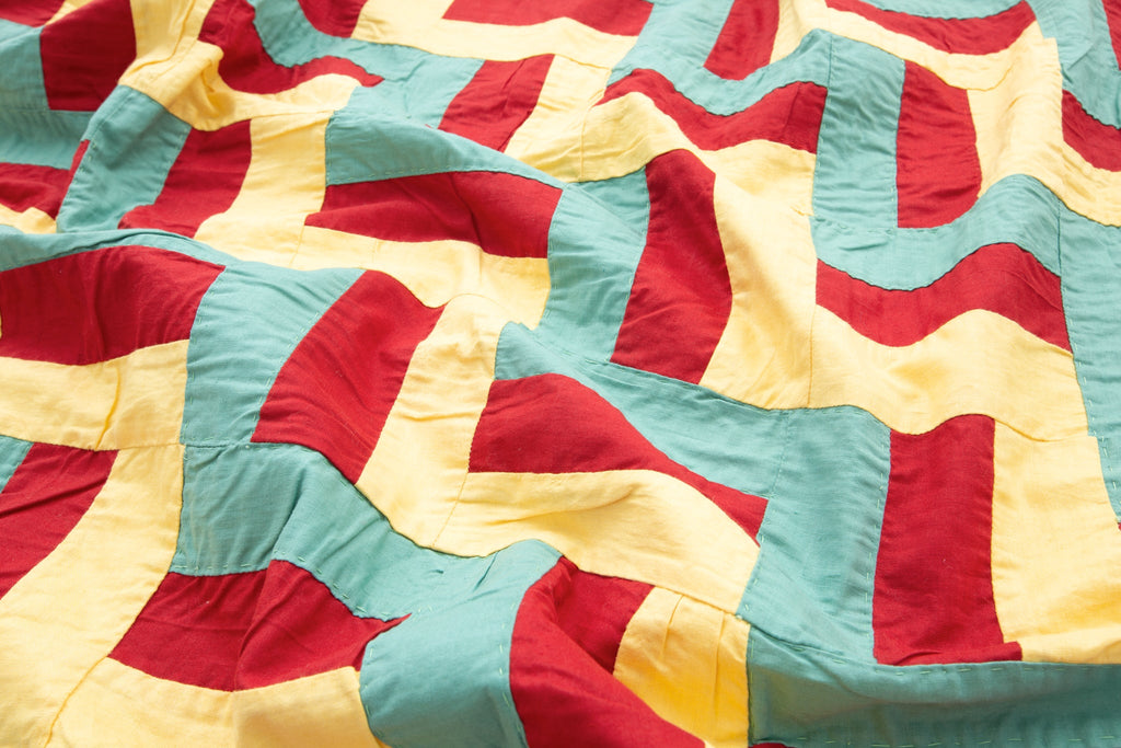 Antique Cotton Quilt - SHARKTOOTH Antique and Vintage Textiles