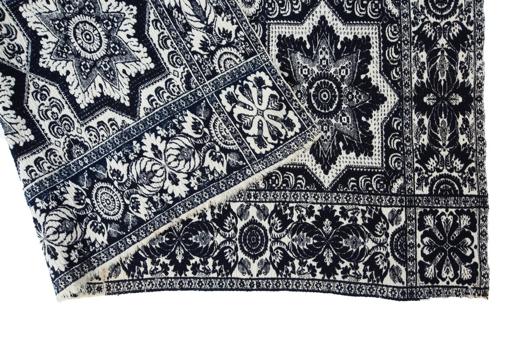 Antique Coverlet - SHARKTOOTH Antique and Vintage Textiles