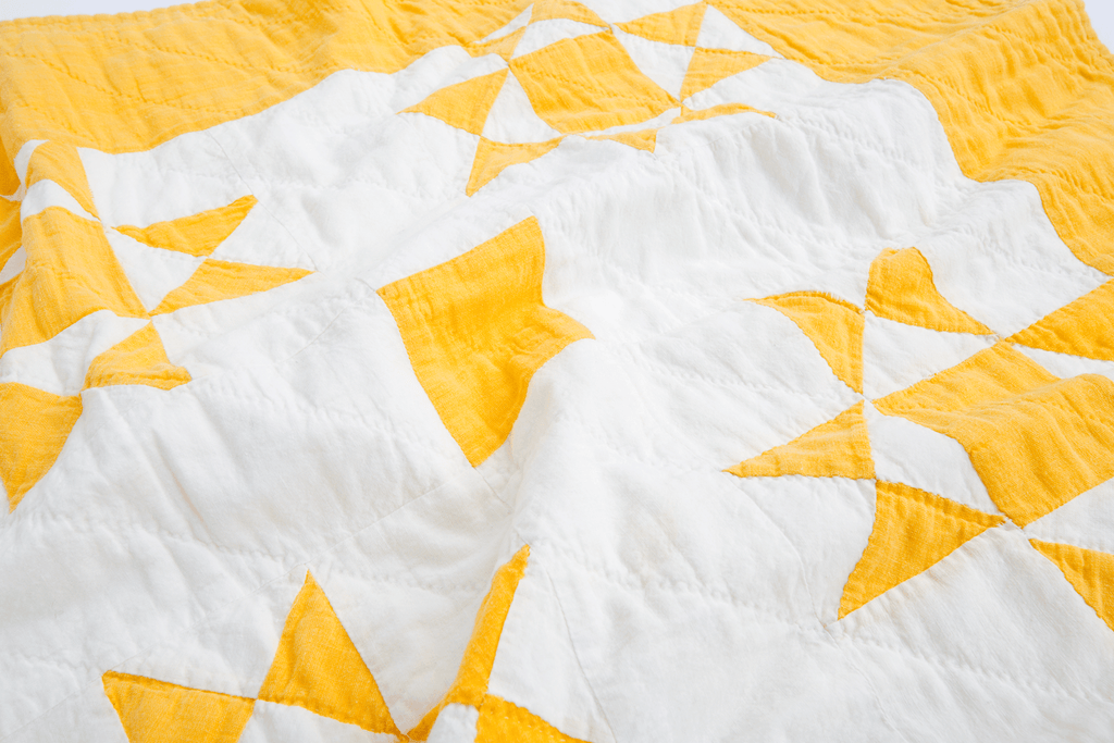 Antique Crib Quilt - SHARKTOOTH Antique and Vintage Textiles