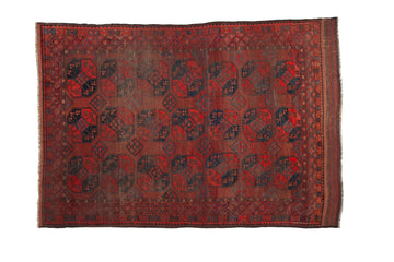 Antique Ersari Main Carpet 7' x 10'2" - SHARKTOOTH Antique and Vintage Textiles