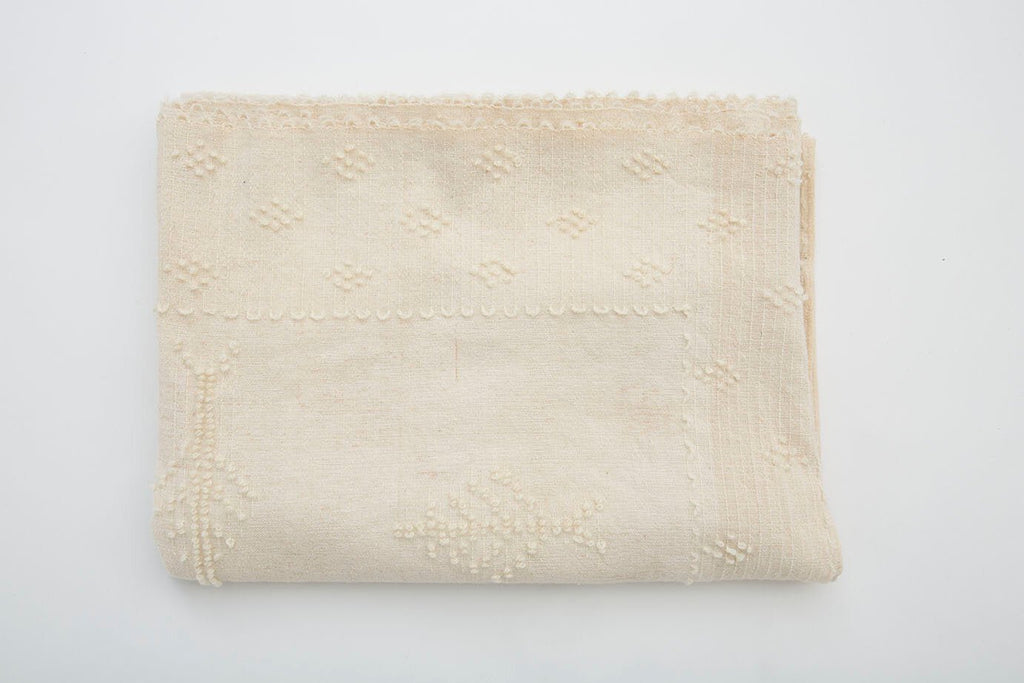 Antique French Canadian Blanket - SHARKTOOTH Antique and Vintage Textiles