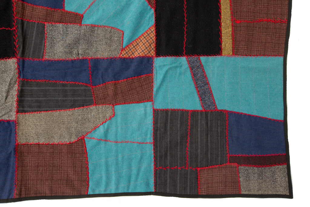 Antique Geometric Quilt - SHARKTOOTH Antique and Vintage Textiles