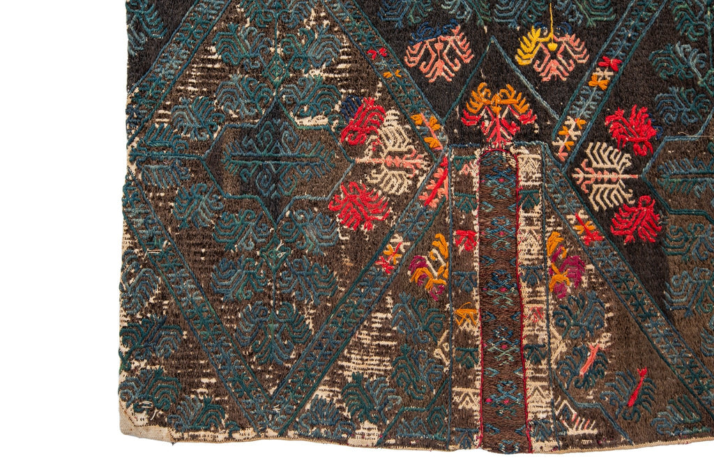 Antique Greek Embroidery Fragment - SHARKTOOTH Antique and Vintage Textiles