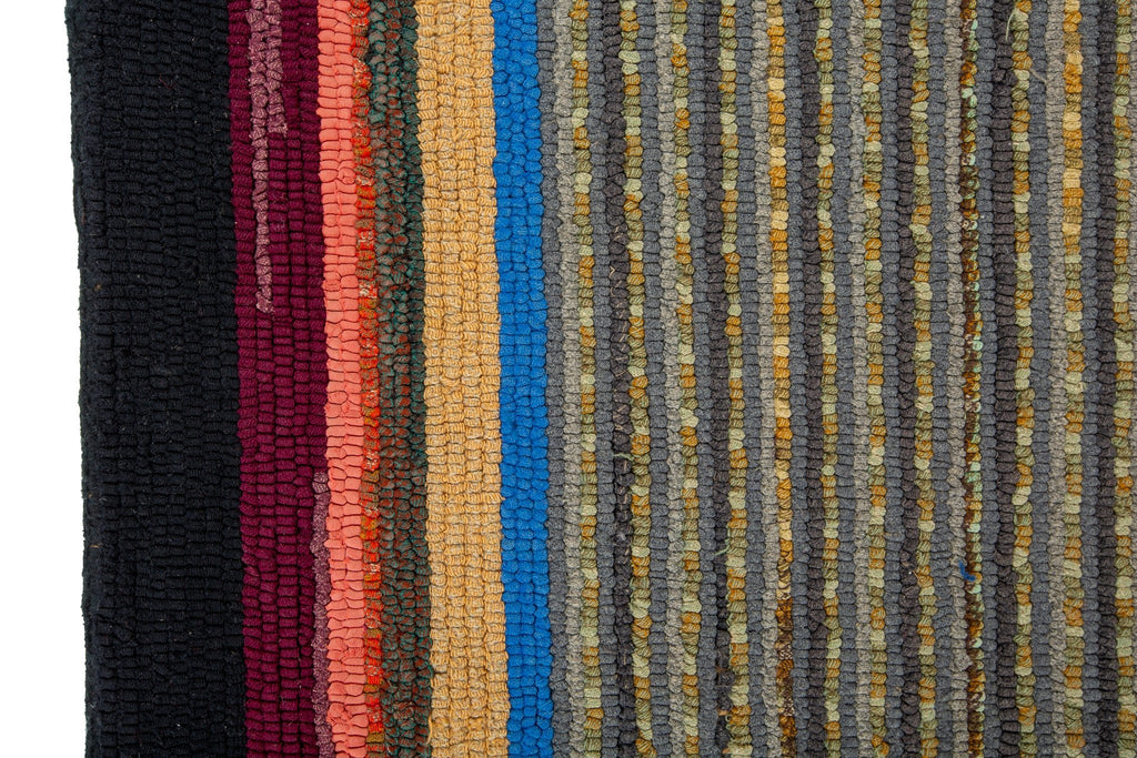 Antique Hooked Mat 2"2" x 3'10" - SHARKTOOTH Antique and Vintage Textiles