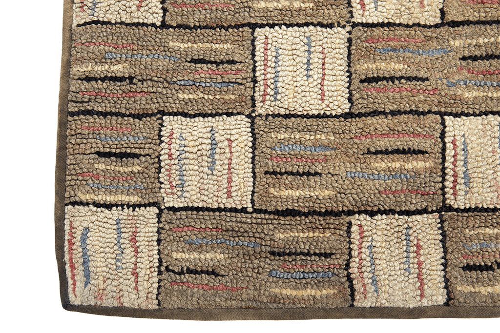 Antique Hooked Rug - SHARKTOOTH Antique and Vintage Textiles