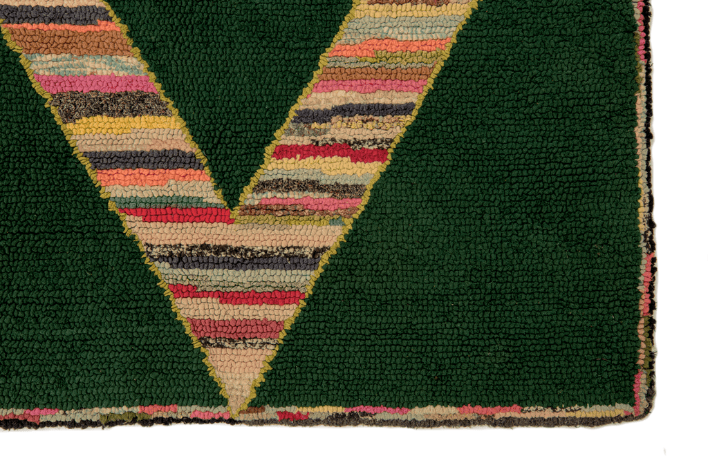 Antique Hooked Rug - SHARKTOOTH Antique and Vintage Textiles