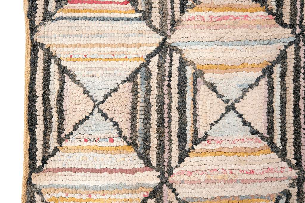 Antique Hooked Runner - SHARKTOOTH Antique and Vintage Textiles