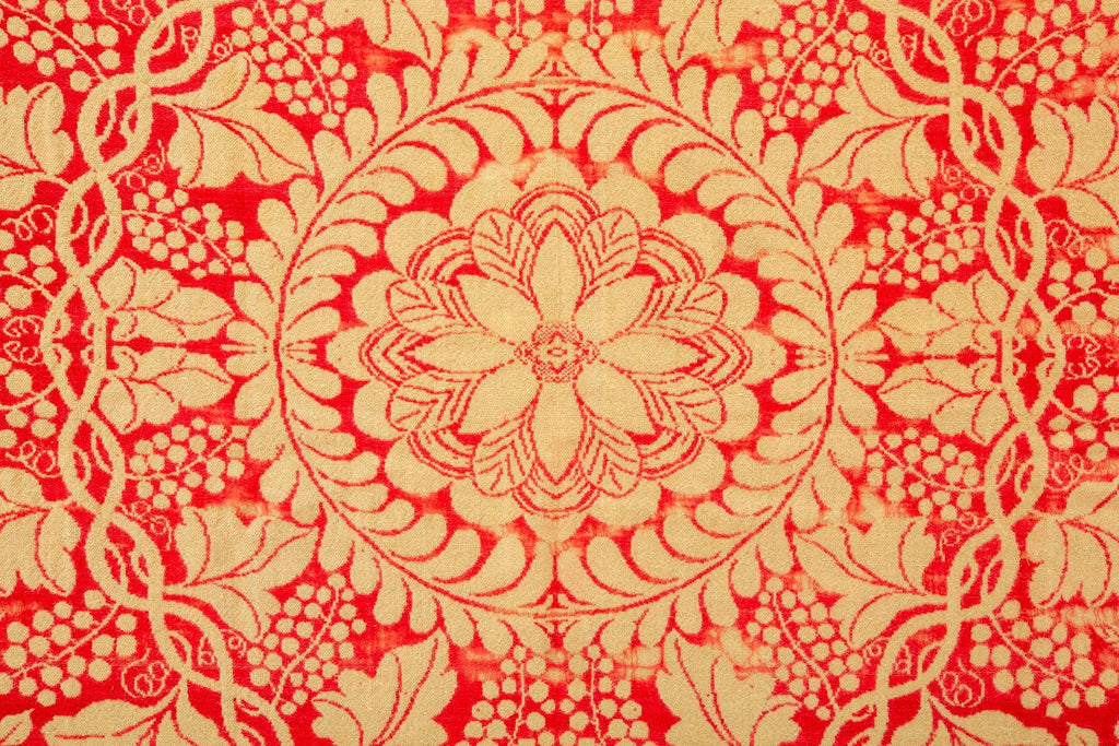 Antique Jacquard Blanket - SHARKTOOTH Antique and Vintage Textiles