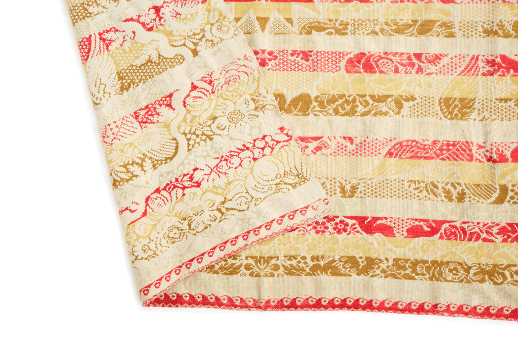 Antique Jacquard Coverlet - SHARKTOOTH Antique and Vintage Textiles