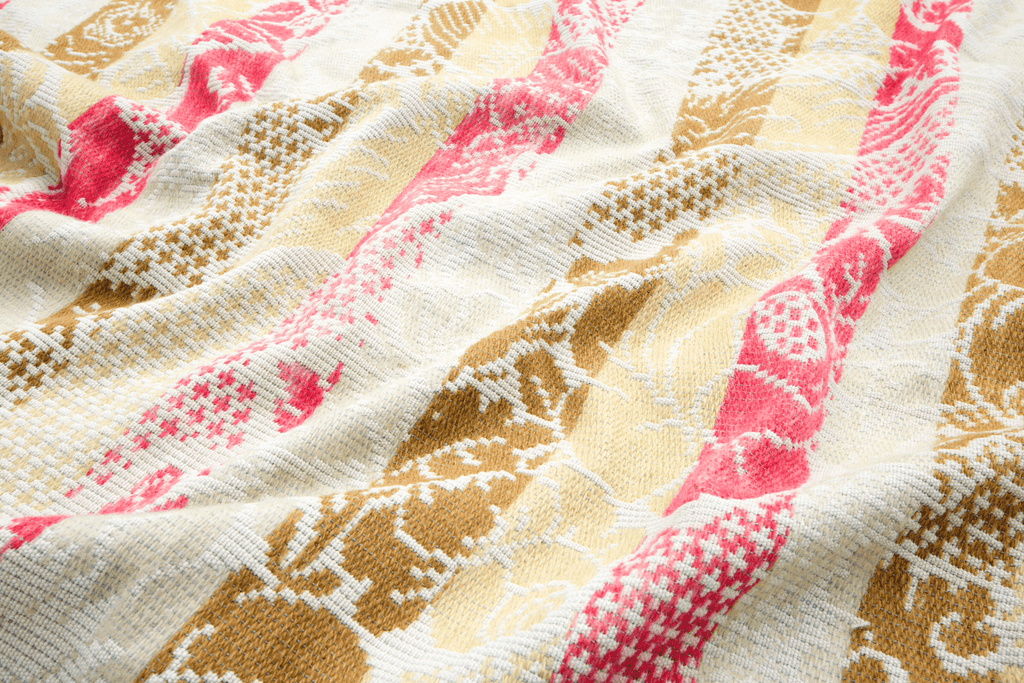 Antique Jacquard Coverlet - SHARKTOOTH Antique and Vintage Textiles