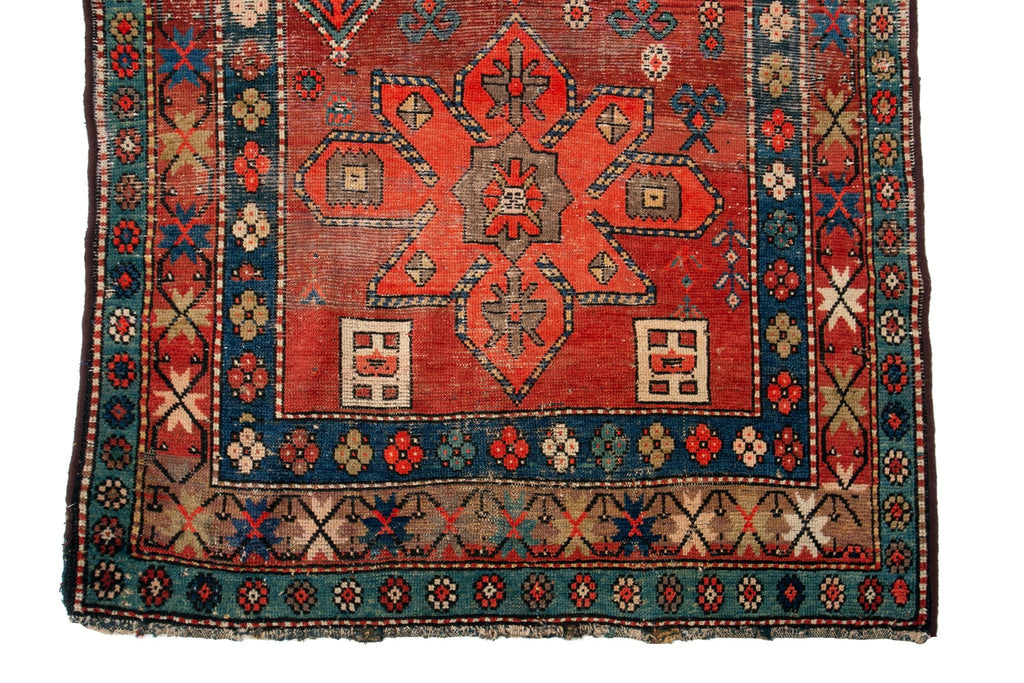 Antique Karabagh 3'10" x 9' - SHARKTOOTH Antique and Vintage Textiles