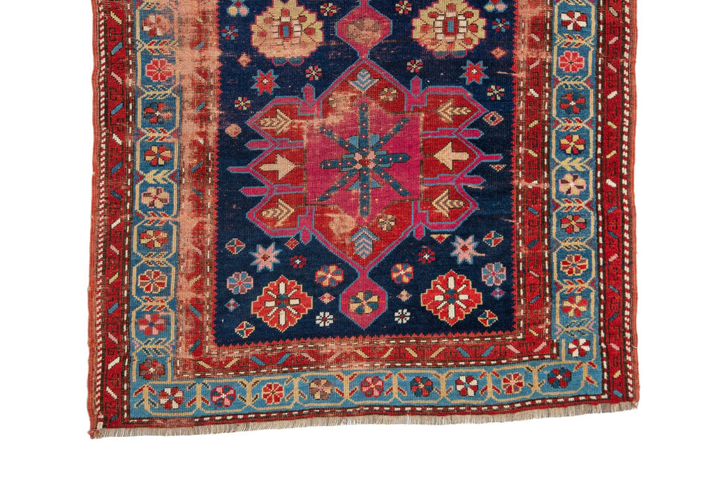 Antique Karabagh Kazak 4'4" x 7'6" - SHARKTOOTH Antique and Vintage Textiles
