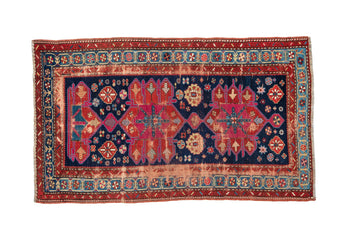 Antique Karabagh Kazak 4'4" x 7'6" - SHARKTOOTH Antique and Vintage Textiles
