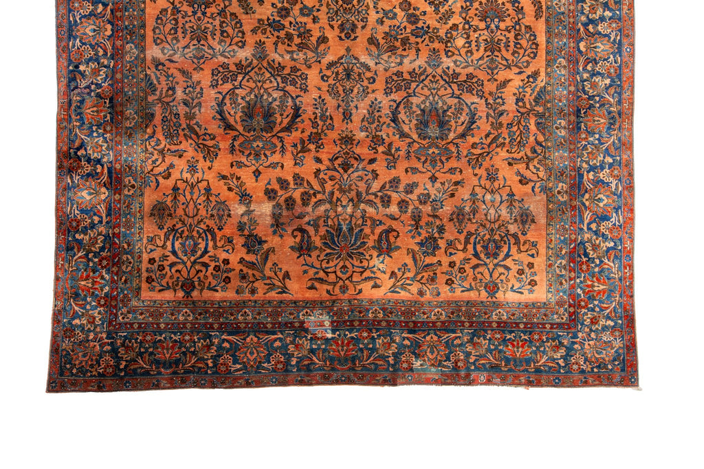 Antique Kashan 10' x 15'8" - SHARKTOOTH Antique and Vintage Textiles