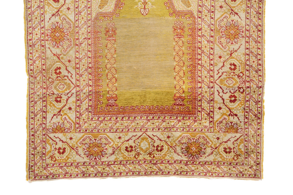 Antique Kayseri Prayer 3'9" x 5'3" - SHARKTOOTH Antique and Vintage Textiles