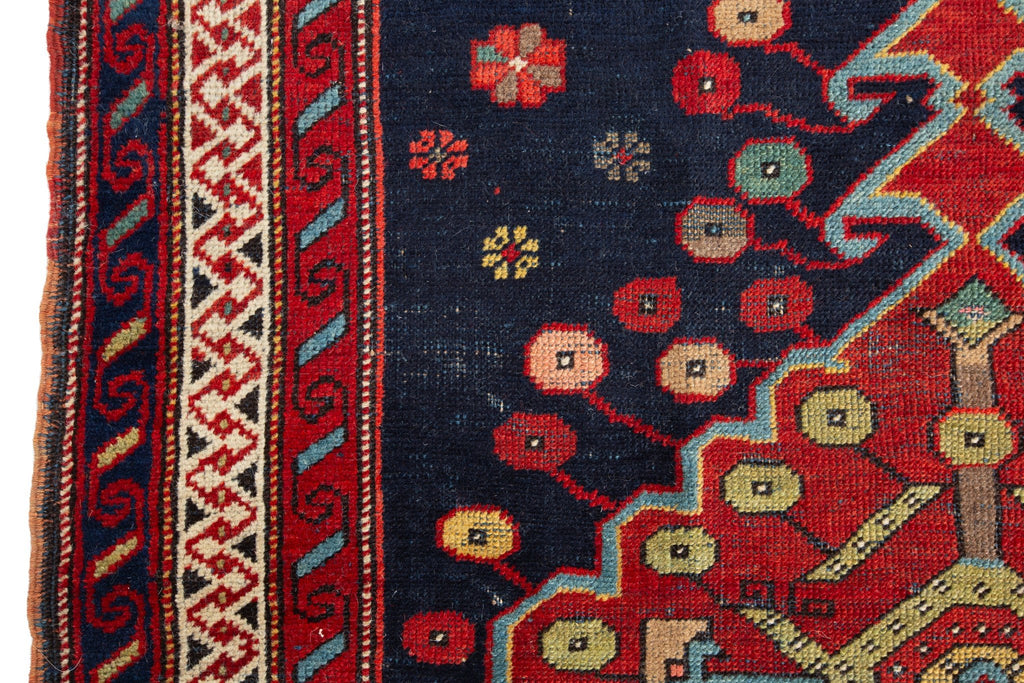 Antique Kazak 3'7" x 4'2" - SHARKTOOTH Antique and Vintage Textiles