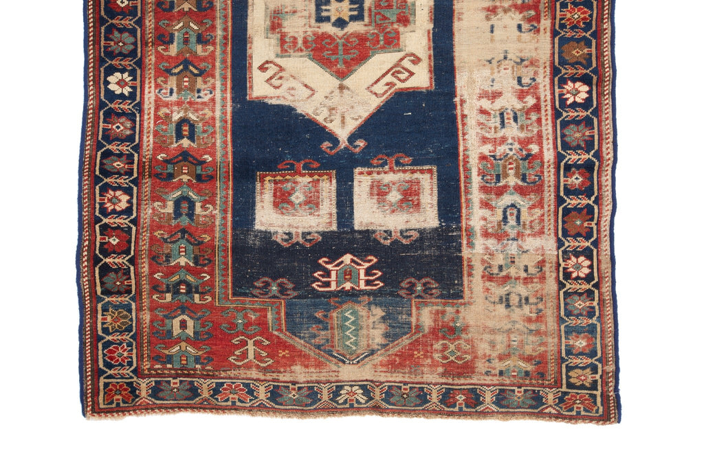 Antique Kazak 4'10" x 7'10" - SHARKTOOTH Antique and Vintage Textiles