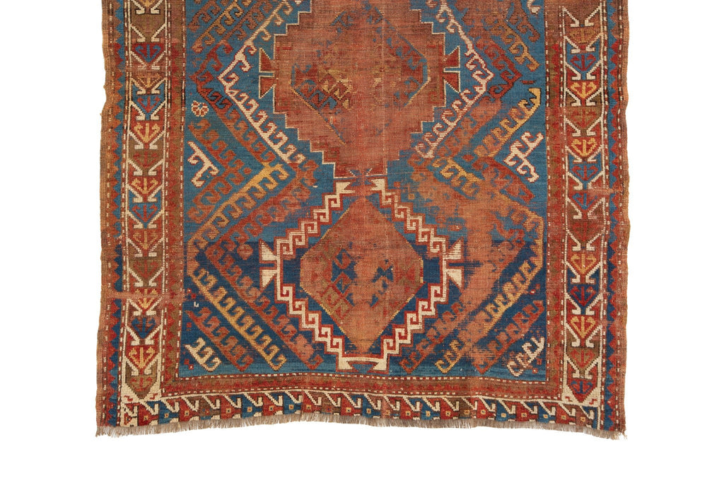 Antique Kazak 4'5" x 6'3" - SHARKTOOTH Antique and Vintage Textiles