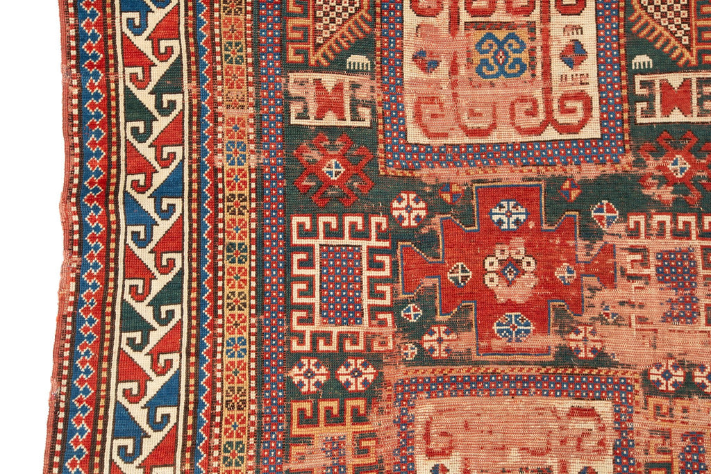 Antique Kazak Karachov 4'8" x 7'2" - SHARKTOOTH Antique and Vintage Textiles