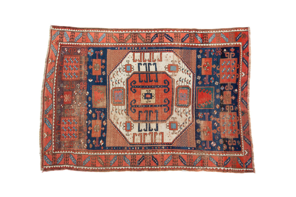 Antique Kazak Karatschoph 5'6" x 7'10" - SHARKTOOTH Antique and Vintage Textiles