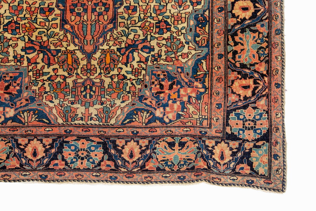 Antique Kerman 3'6" x 4'11" - SHARKTOOTH Antique and Vintage Textiles