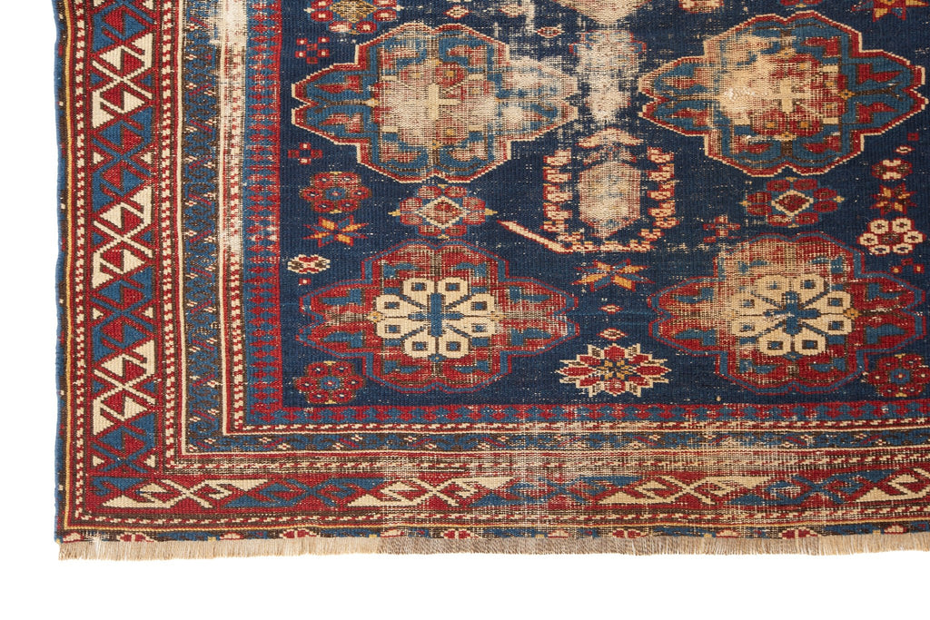 Antique Kuba 3'9" x 4'11" - SHARKTOOTH Antique and Vintage Textiles