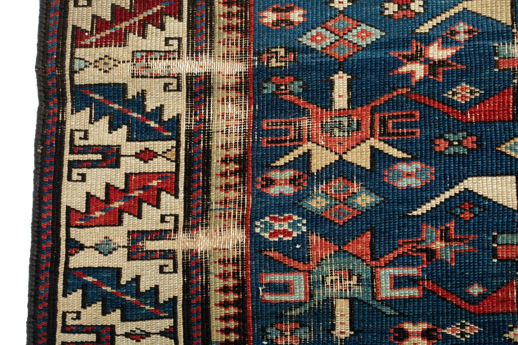 Antique Kuba 3' x 4'8" - SHARKTOOTH Antique and Vintage Textiles