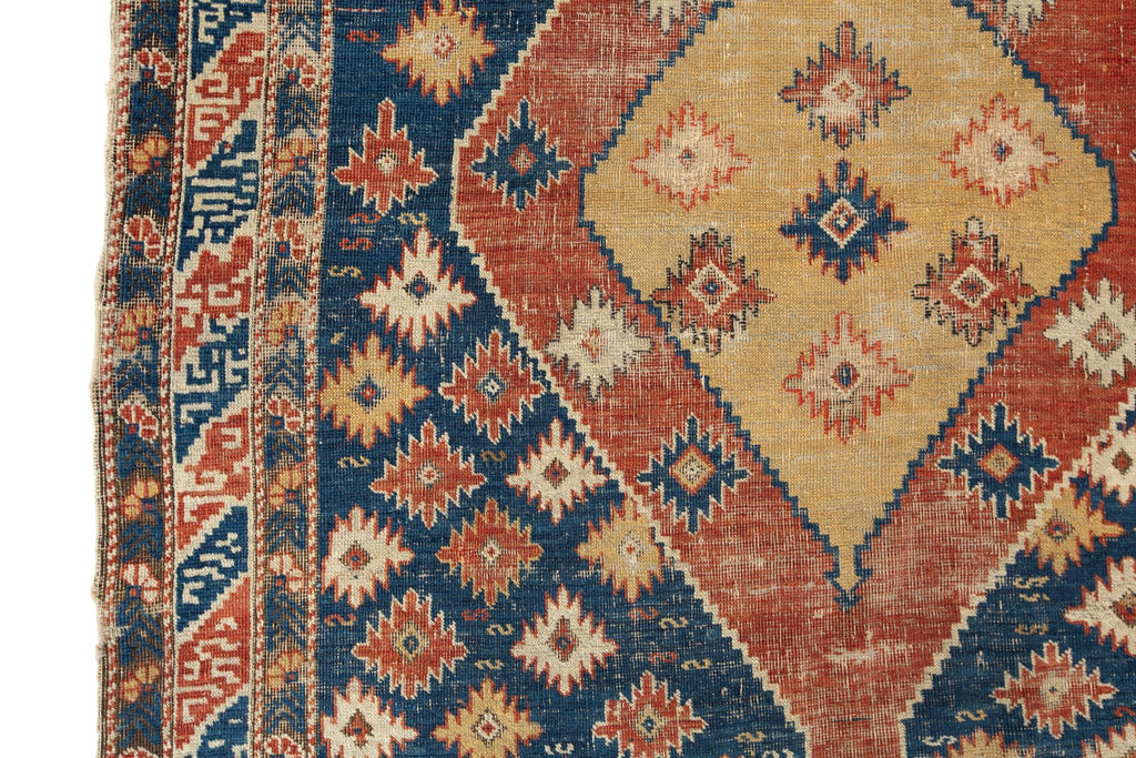 Antique Kuba 4' x 4'9" - SHARKTOOTH Antique and Vintage Textiles