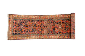 Antique Kurdish Runner 3’ x 13’3” - SHARKTOOTH Antique and Vintage Textiles