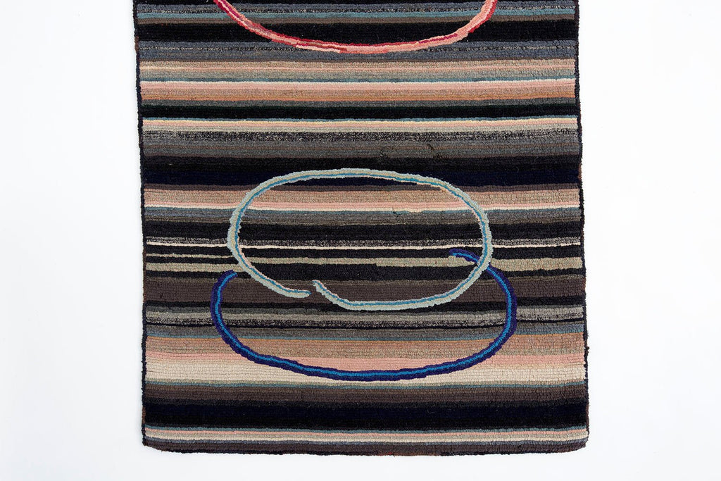 Antique Latch Hook Runner - SHARKTOOTH Antique and Vintage Textiles