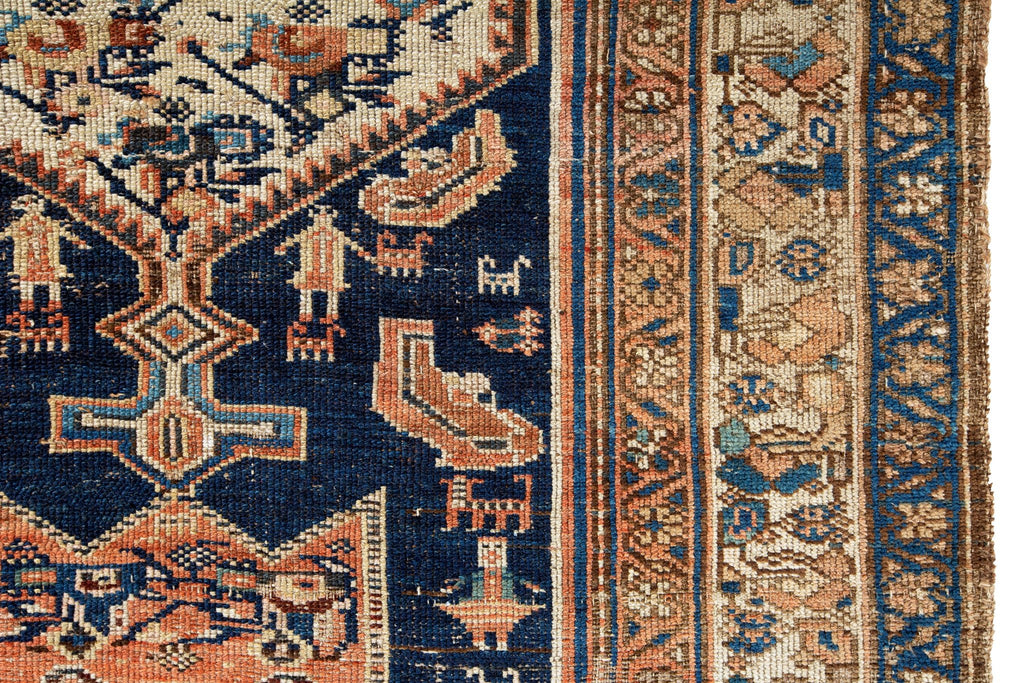 Antique Mehraban 3'10" x 5'11" - SHARKTOOTH Antique and Vintage Textiles