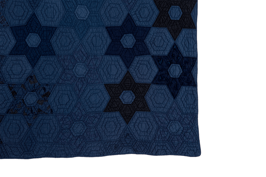 Antique Overdyed Quilt - SHARKTOOTH Antique and Vintage Textiles