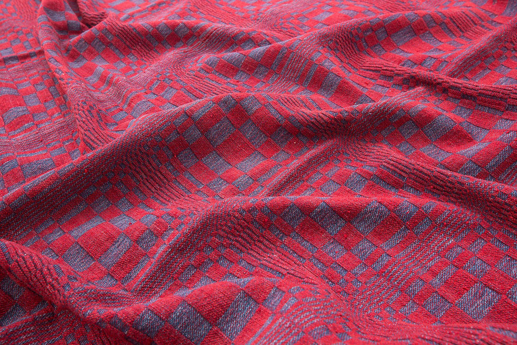 Antique Overshot Coverlet - SHARKTOOTH Antique and Vintage Textiles