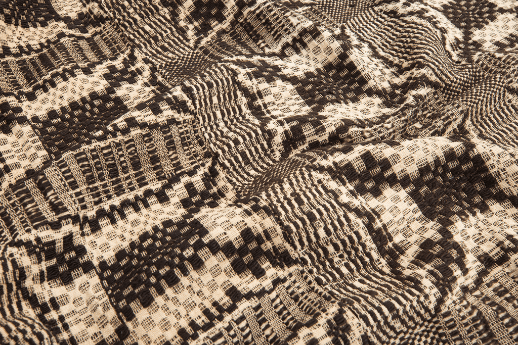 Antique Overshot Coverlet - SHARKTOOTH Antique and Vintage Textiles