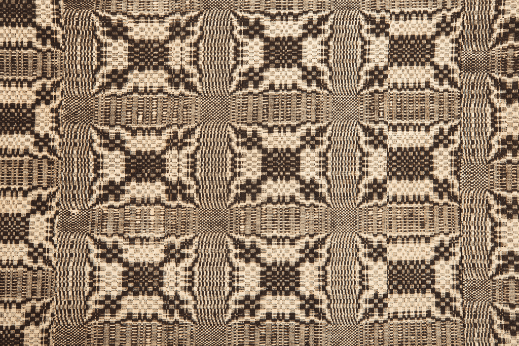 Antique Overshot Coverlet - SHARKTOOTH Antique and Vintage Textiles