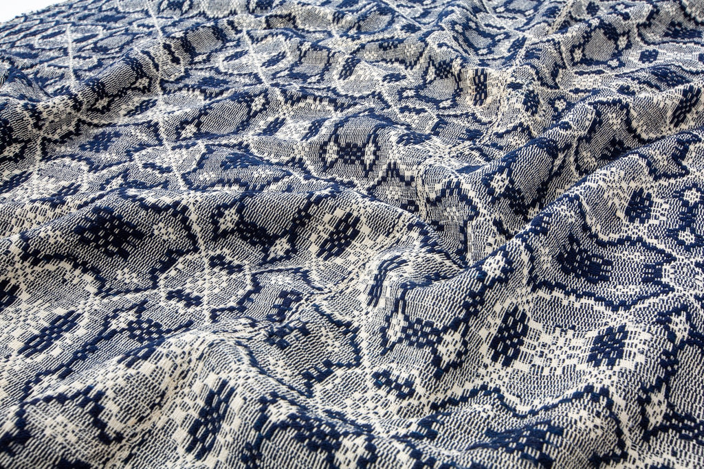 Antique Overshot Coverlet - SHARKTOOTH Antique and Vintage Textiles